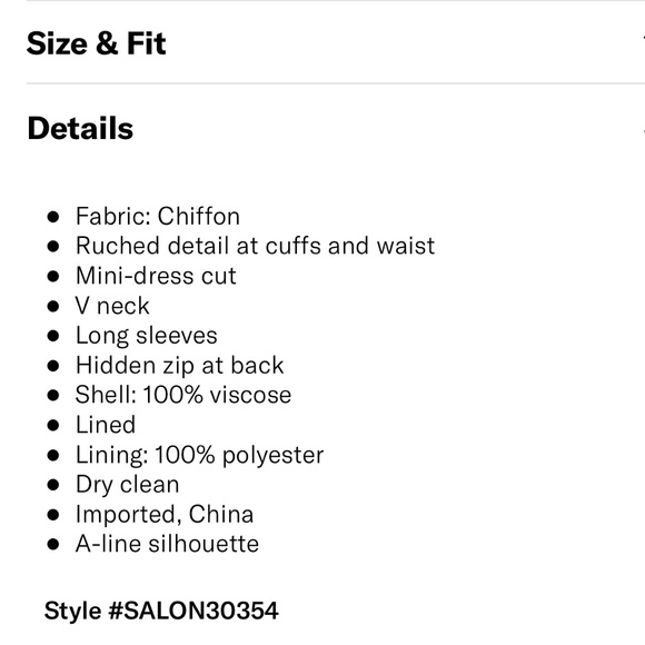 Saloni Dress NWT - Picture 8 of 10